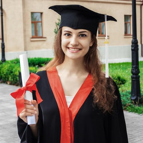 image for QIHOMPIB 2026 White Gradution Tassel with Golden Charm for Graduation 