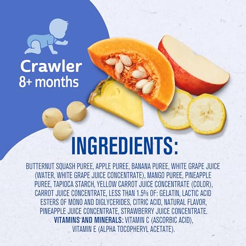 Gerber Stage 3 Baby Snacks, Truly Tropical Blend, Fruit & Veggie Melts, Baby Led Feeding, 7PK image 10