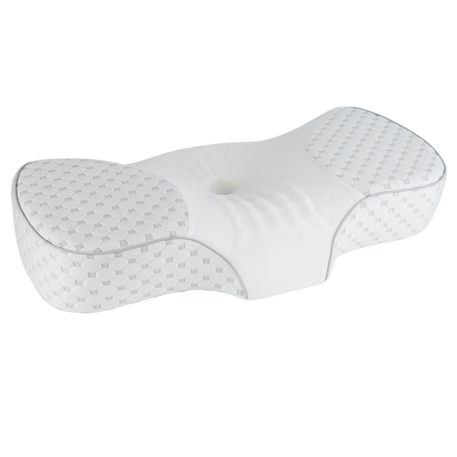 Cuscino per Dolori al Collo E alla Schiena, Cuscino per Nevralgia Occipitale Cuscino in Memory Foam, Cuscini Ergonomici Antirughe dal Design Cavo
