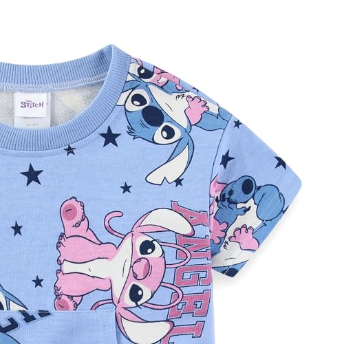Image of Disney Lilo & Stitch Girls French Terry Shirt and Shorts Set for Big Kids