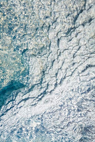 Silica deposits in water by The Svartsengi Geothermal Power Plant near the Blue Lagoon bathing pools, Iceland Poster Print (36 x 12)