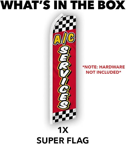 Miniatura 3 de AC Service Swooper - Bandera publicitaria perfecta para tiendas de rendimiento, mecánica, reparación de automóviles, tiendas de tuning