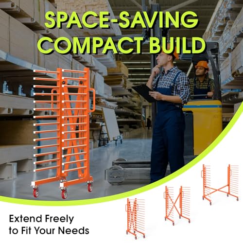 Image of MOOFI 15-Shelf Door & Cabinet Door Paint Drying Rack-Heavy-Duty Metal Rack for Painting,Staining & Curing Doors,Cabinet Doors,Trim & Wood Panels- Space-Saving Drying System for Shops & Remodeling Pros
