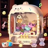 Skirfy Machine de préhension pour enfants - Jouet ours pour filles à partir de 6 ans - Mini machine de vente pour jeux de arcade pour enfants avec gomme, peluche, distributeur de bonbons, jeu de