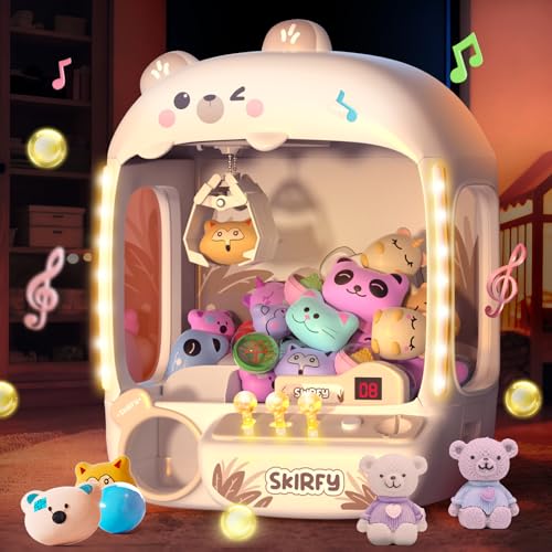 Skirfy Claws Machines for Kids Bear Vending Machines Toys with Sound Lights and Furbys for Girls Arcades Games Toys for Ages 8-13 Birthday Party for 6 7 8 9 Year Old Boys Girls