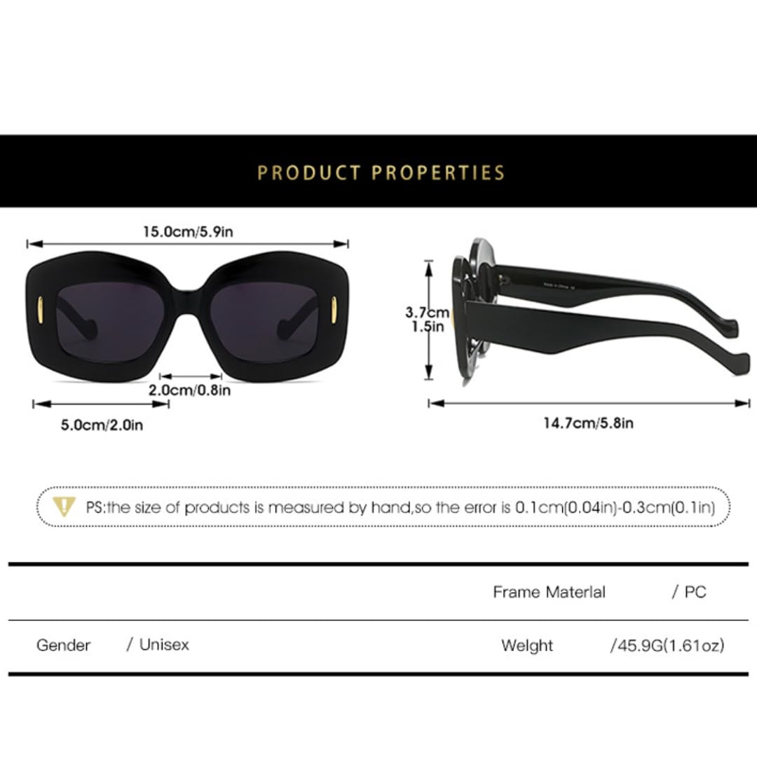 Occhiali da sole con protezione UV400 | Rivetti sfumati punk color gelatina | per donna e uomo, sport all'aria aperta e guida
