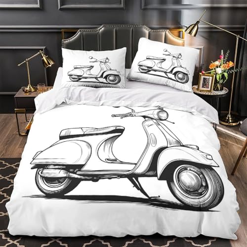 Controladores de videojuegos Funda de Edredón Suave 3 Piezas Diseño 3D Cremallera Oculta con Fundas de Almohada Antibacteriana Vector en blanco y negro Funda Edredon for jóvenes King（220x240cm）