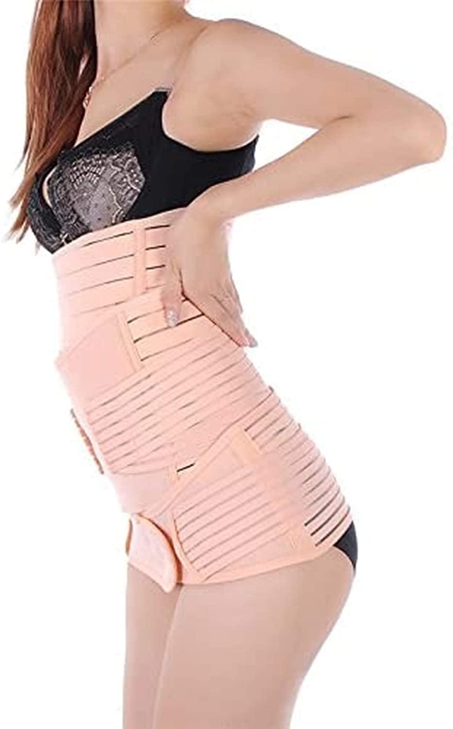 3 in 1 Postpartum Support Recovery Belt Breathable Elastic Adjustable Postpartum Recovery Support Girdle Belly After Birth Belly Band Waist Pelvis Belt Pregnancy Belly Wrap Abdominal Binder