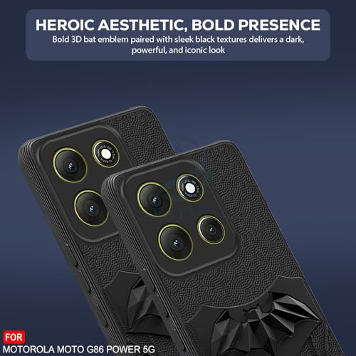 Image of AESTMO Back Cover for Moto G86 Power 5G | Stylish | Soft Silicone | Shockproof | Camera Lens Protection Back Cover for Moto G86 Power 5G (Black)