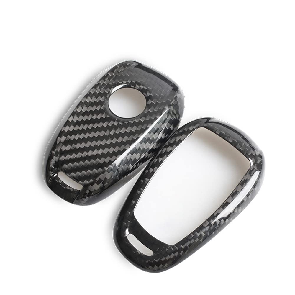 ontto Funda de Fibra de Carbono para Llave de Coche para Alfa Romeo Giulia Stelvio Mito Giulietta 2017 – 2021 con Mando a Distancia de 3/5 Botones, Color Negro