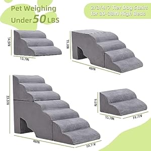 Dog-Stairs-for-Small-Dogs-High-Beds-32-36-H-Extra-Wide-Dog-Steps-for-Small-Large-DogsCats-Pet-StairsSteps-for-High-Beds-Non-Slip-Balanced-Dog-Ramps-for-Old-DogsCats-Injured-Grey34-H - Cucciolini Doodles   Dog-Stairs-for-Small-Dogs-High-Beds-32-36-H-Extra-Wide-Dog-Steps-for-Small-Large-DogsCats-Pet-StairsSteps-for-High-Beds-Non-Slip-Balanced-Dog-Ramps-for-Old-DogsCats-Injured-Grey34-H