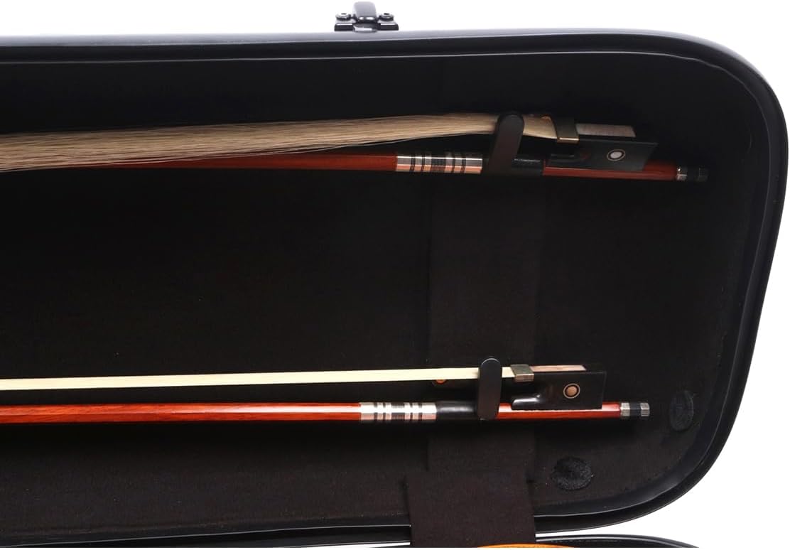 Vetimobato Carbon Fiber Violin Case 4/4 Full Size Hard Shell Oblong Violin Box with strap & Music Sheet Bag & Lock Travel case 2.1kg (Silver Gray)