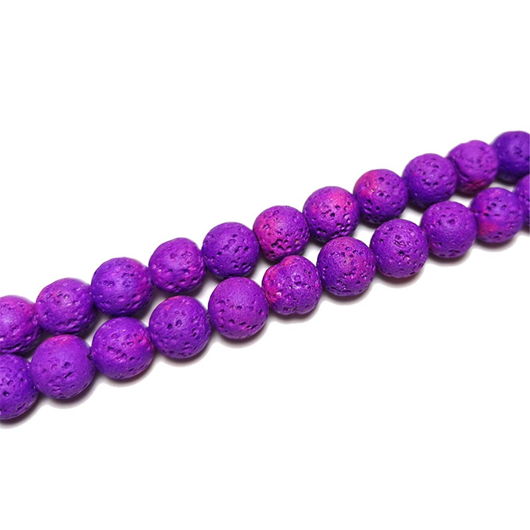 Perline Di Lava Perline Arcobaleno Elettroplaccate 10 Mm Pietra - Foto 9