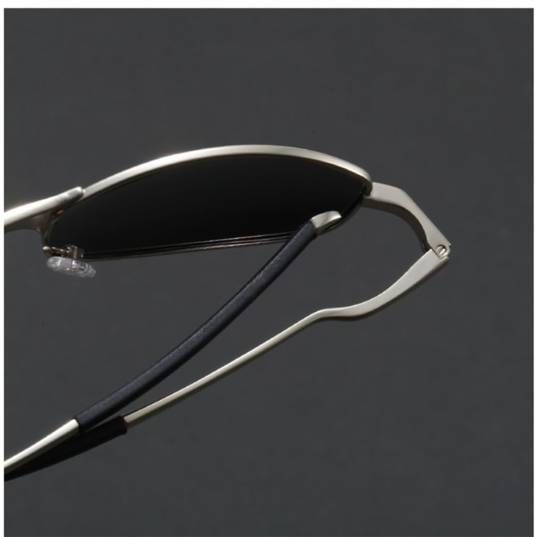 Gafas de sol polarizadas para hombre con protección UV400 y montura metálica ultraligera.