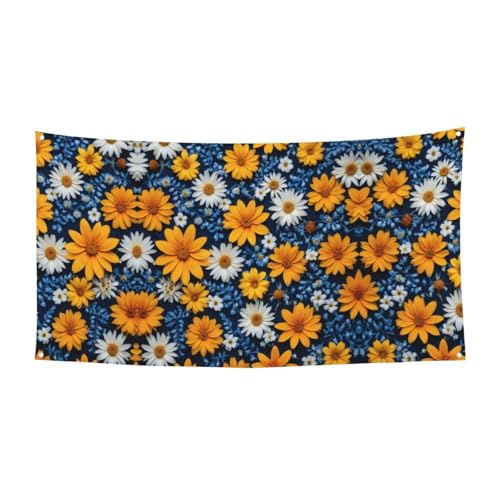 MINDBBDFJ Geometric Floral Pattern Print Banners And Signs For Outdoor/Indoor,Personalized Banner Customizable Parties Halloween Banner (180x90cm)