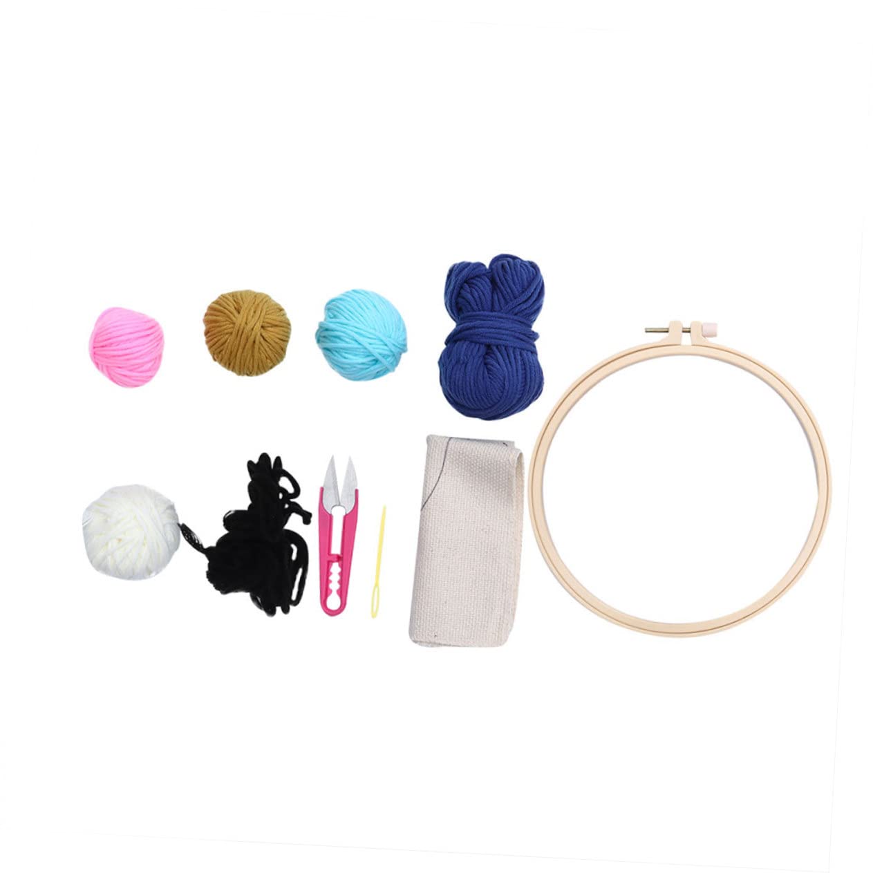 EXCEART 3pezzi Kit Di Ricamo Punch Per Completo Di Materiali Tela Forbici e Fili Colorati Con Motivo Gufo Per Attività Manuali Casa Strumento Creativo Per Iniziare Ricamo