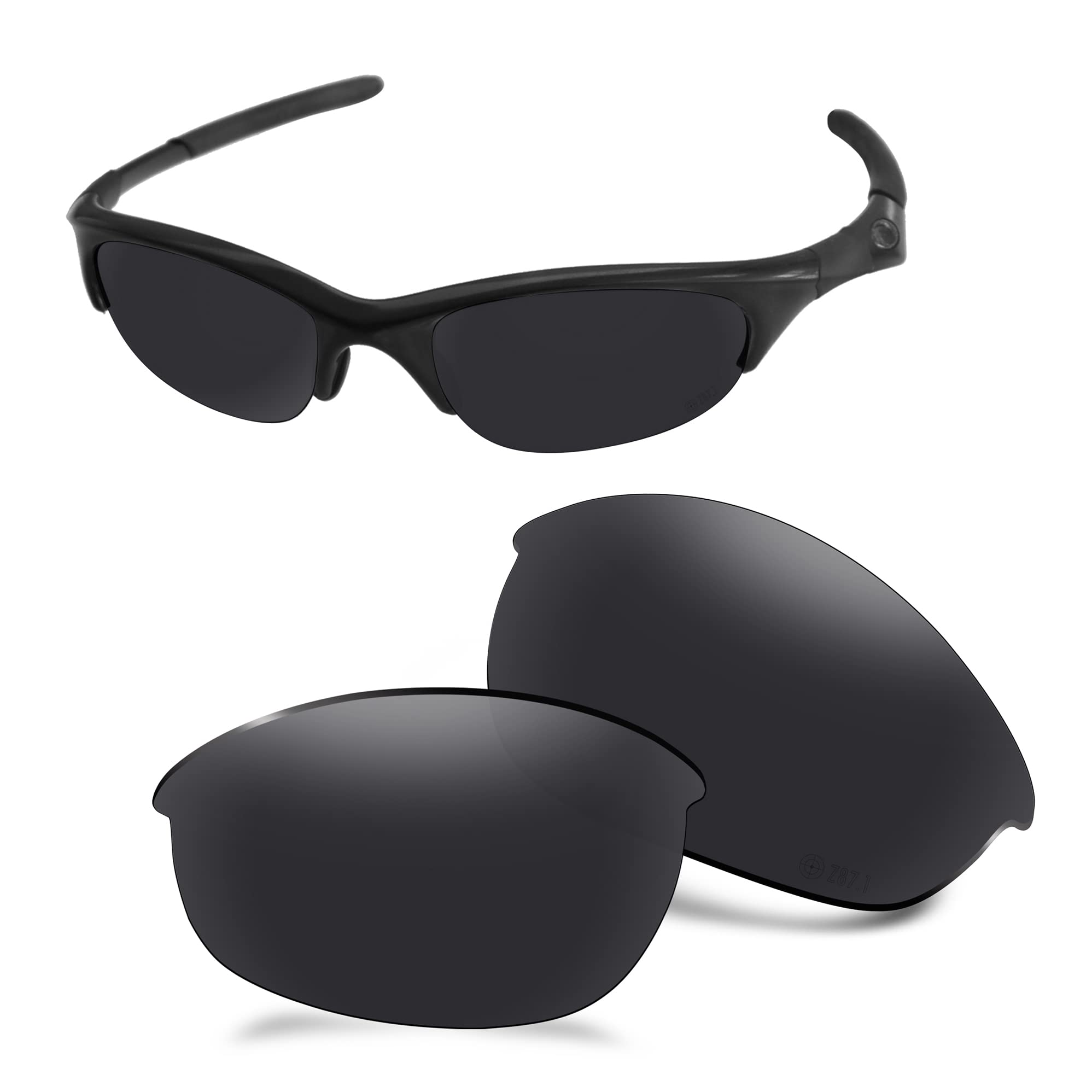 AOZAN ANSI Z87.1 Polarized Replacement Lenses Compatible with Oakley Half Jacket-Onyx Black