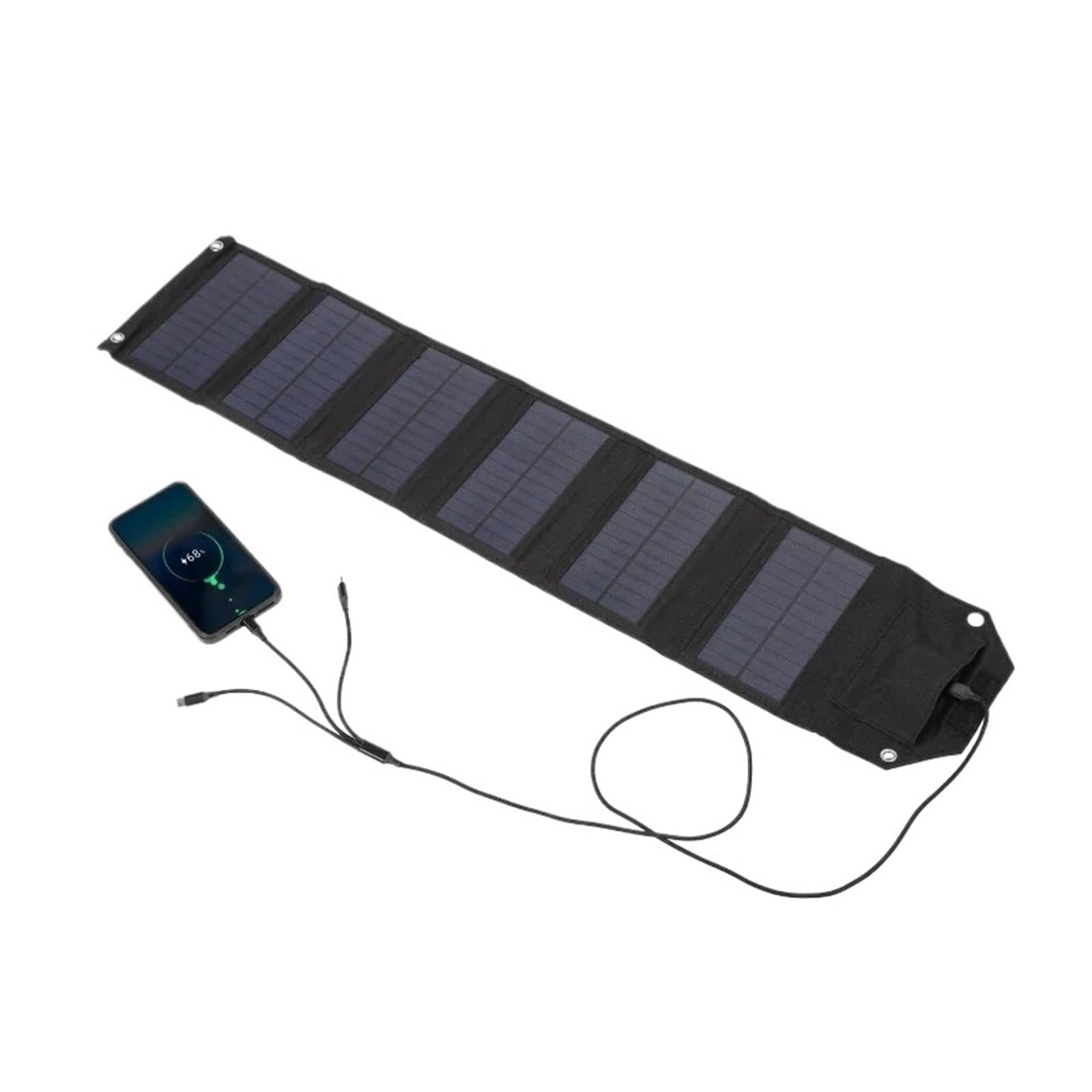 100W/80W/60W Pannello solare pieghevole 5V USB Caricatore solare pieghevole for borsa for cellulare Piastra solare for campeggio esterno Accumulatori e caricabatterie di riserva(80W Black)