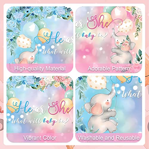 Gender Reveal Banner & Backdrop - Pregnancy Announcement Decorations, Boy or Girl Reveal, 59 x 39 Inches, Blue, Pink - Image 3