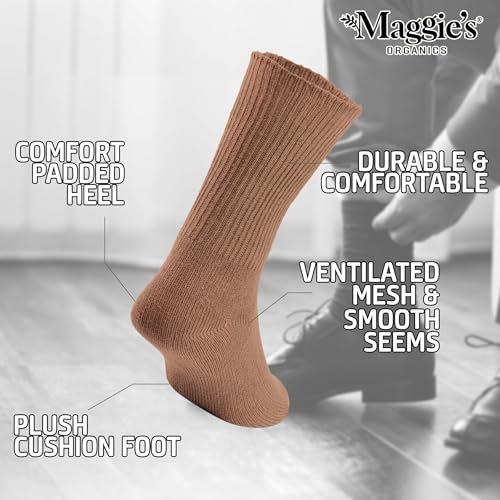 Maggie's Organics Lightweight Crew Socks - Organic Cotton Athletic Socks for Women and Men3