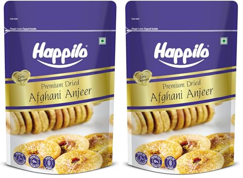 Image of Happilo Premium Dried Afghani Anjeer 400g, Dry Figs for Weight Management, Digestion, Good Health & Rich in Dietary Fiber (Pack of 2)