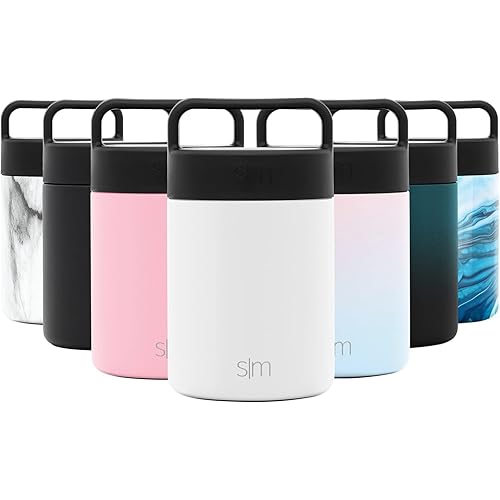 Simple Modern Food Jar Thermos for Hot Food | Reusable Stainless Steel Vacuum Insulated Leak Proof Lunch Storage for Smoothie Bowl, Soup, Oatmeal | Provision Collection | 12oz | Winter White