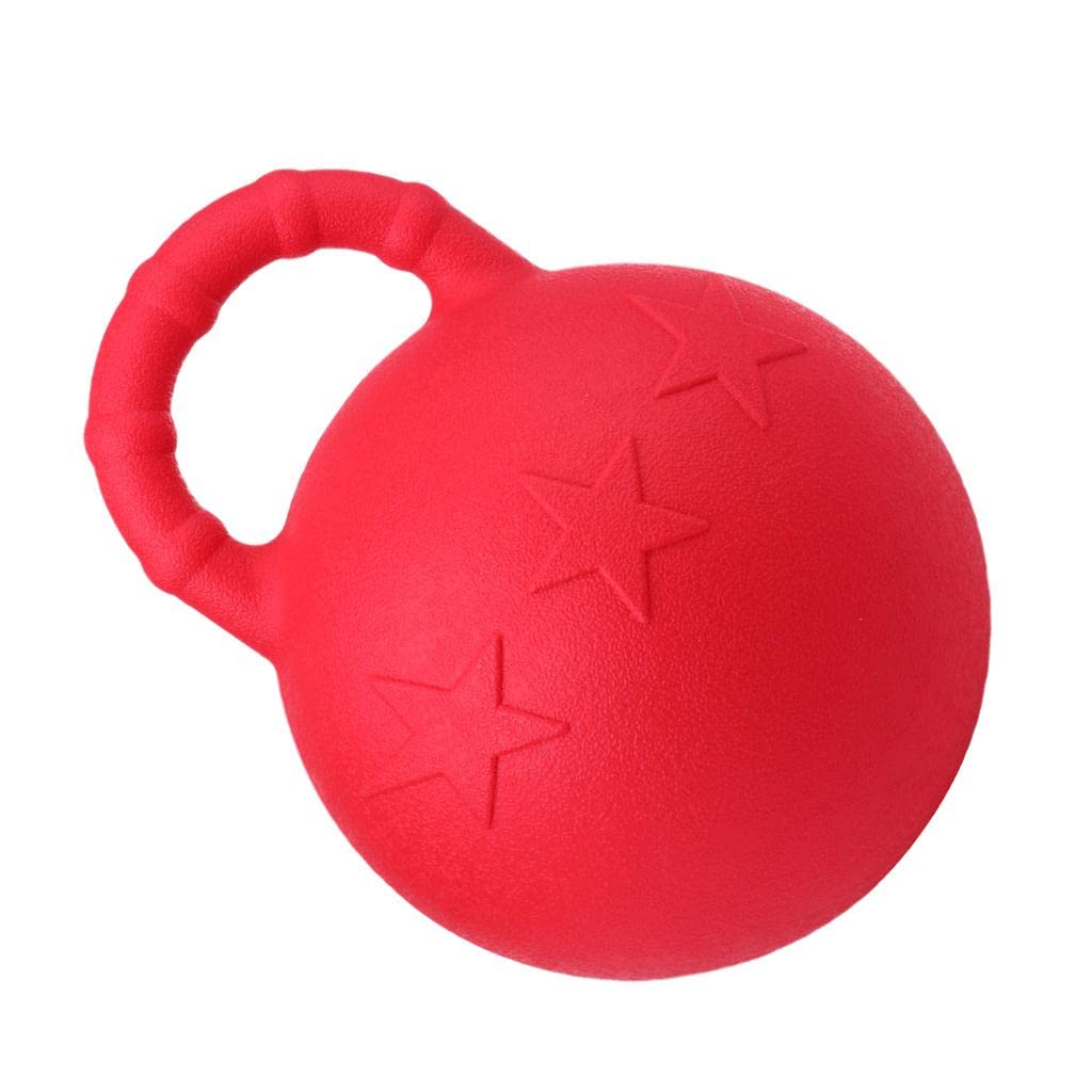 Bola de Goma Sólida Juguete de Caballo Pequeño Resistente con Asa Aroma Frutas Adecuado para Mascotas Juegos y en Animales de Granja