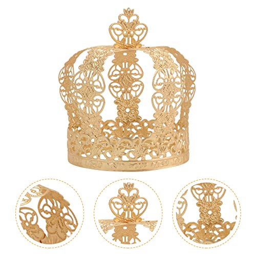 HEMOTON Coroa De Metal Topo De Bolo Cupcake Toppers Crianças Enfeites De Cabelo Vintage Para Anivers