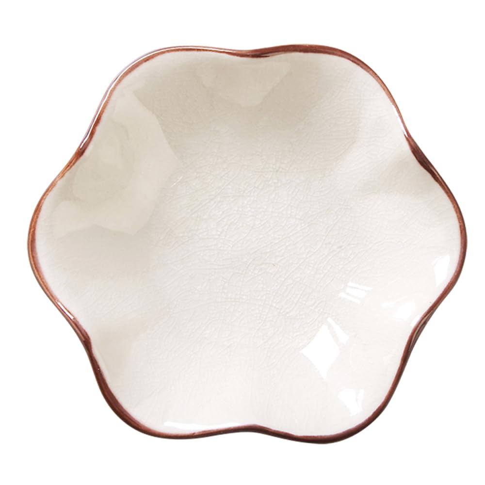 Ice Cracking Leaf Jewelry Dish, Decorative Ring Holder Small Trinket Tray Bowl, Gifts for Daughter Mom Friends, Milk White.