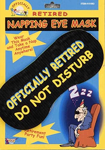 Forum Novelties Officially Retired Retirement Party Do Not Disturb Napping Eye Mask Gag Gift image 2