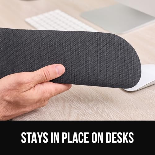 Image of GORILLA GRIP Silky Memory Foam Keyboard Wrist Rest and Mouse Pad for Computer, Ergonomic Typing Support, Desk Office Supplies and Gaming Accessories, Hand & Arm Mousepad Cushions and Coaster Set Black