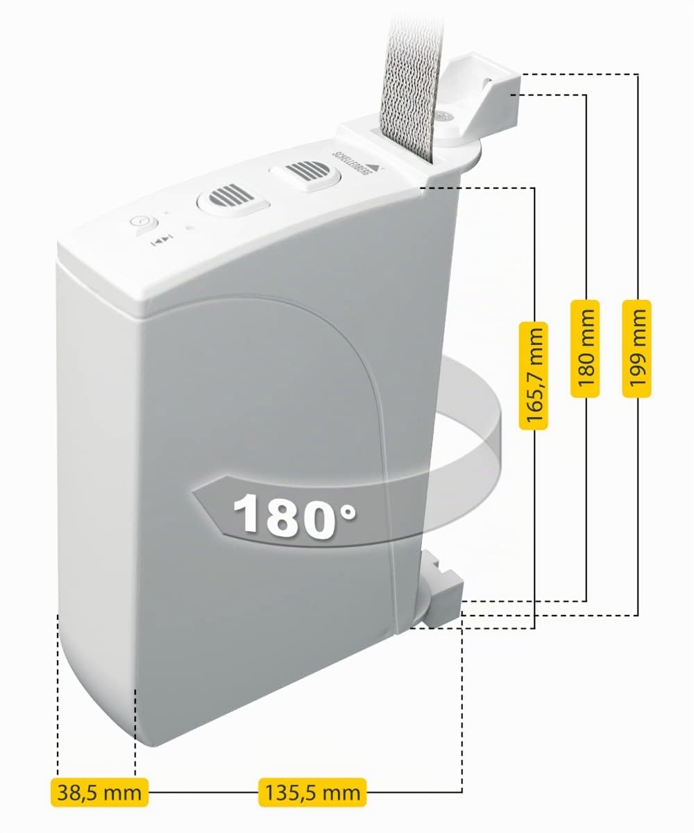 Schellenberg 22637 Rollodrive 35 Enrouleur de sangle électrique pour volet roulant, force de traction 12 Kg, jusqu'à 4 m², pour sangle de 14 mm