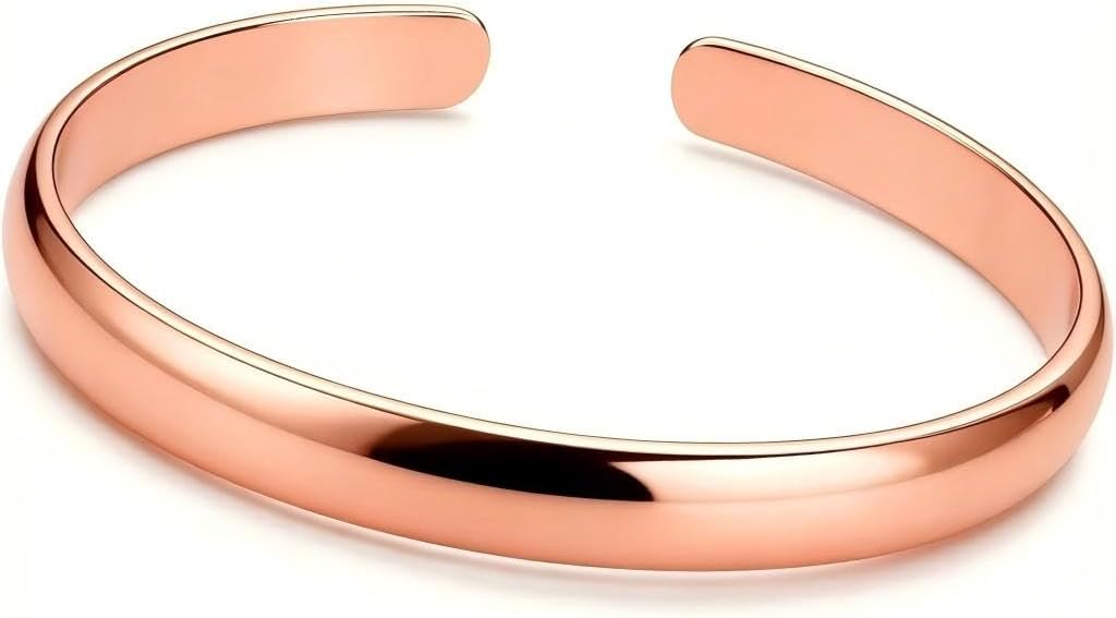 Copper Bracelet for Women — 99.99% Pure Copper Bracelets — Raw, Solid & Handmade Bracelet Cuff Bangles Open Cuff Style