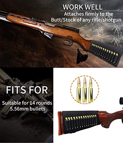 Acexier Ammo Holder Cartridge Shot Gun Shell Magazine For 5.56Mm .22/.223.204 Gun Shell Holders Hunting Butt Holder #TOP6