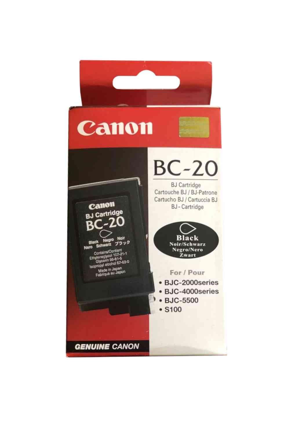 Canon BC 20 Tintenpatrone Schwarz - Für BJC-2000, 4000, 5500 Serie & Andere, 900 Seiten
