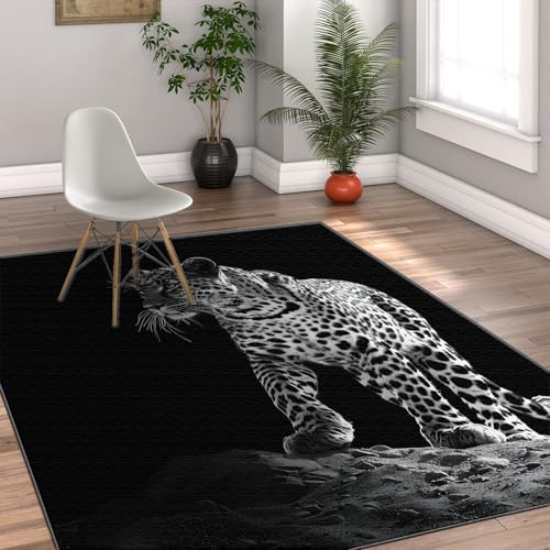 Tapis lavable antidérapant 160x200cm résistant aux taches de salon