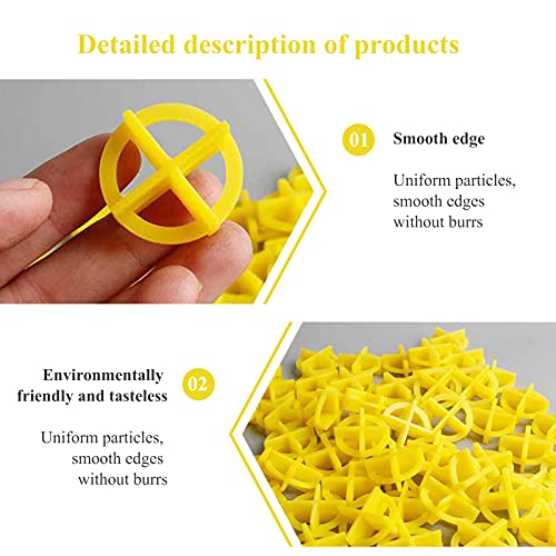 Telituny Fliesen Fugenkreuze, 100 Stück Fliesenkreuze Kunststoff Fliesenzubehör Fliesenverlegehilfe Fliesen-Abstandhalter für DIY Pflasterung Fliesenwand Fliesenleger Gartenplatten(2,0/2,5 mm)