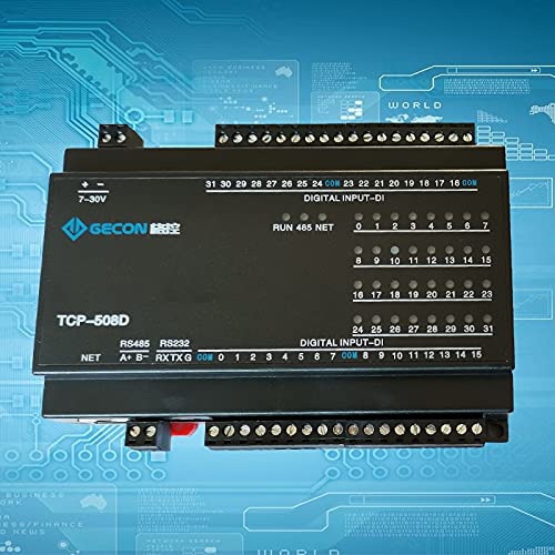 Ethernet Module 32 Road DI Industrial Acquisition and Control Module TCP UDP ModbusRTU Protocol IO Unit - (Color: Ethernet)