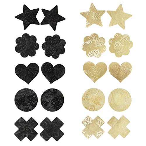 IKAXON Sexy pasties nipple covers-Multi Design nipple stickers Disposable Adhesive Waterproof