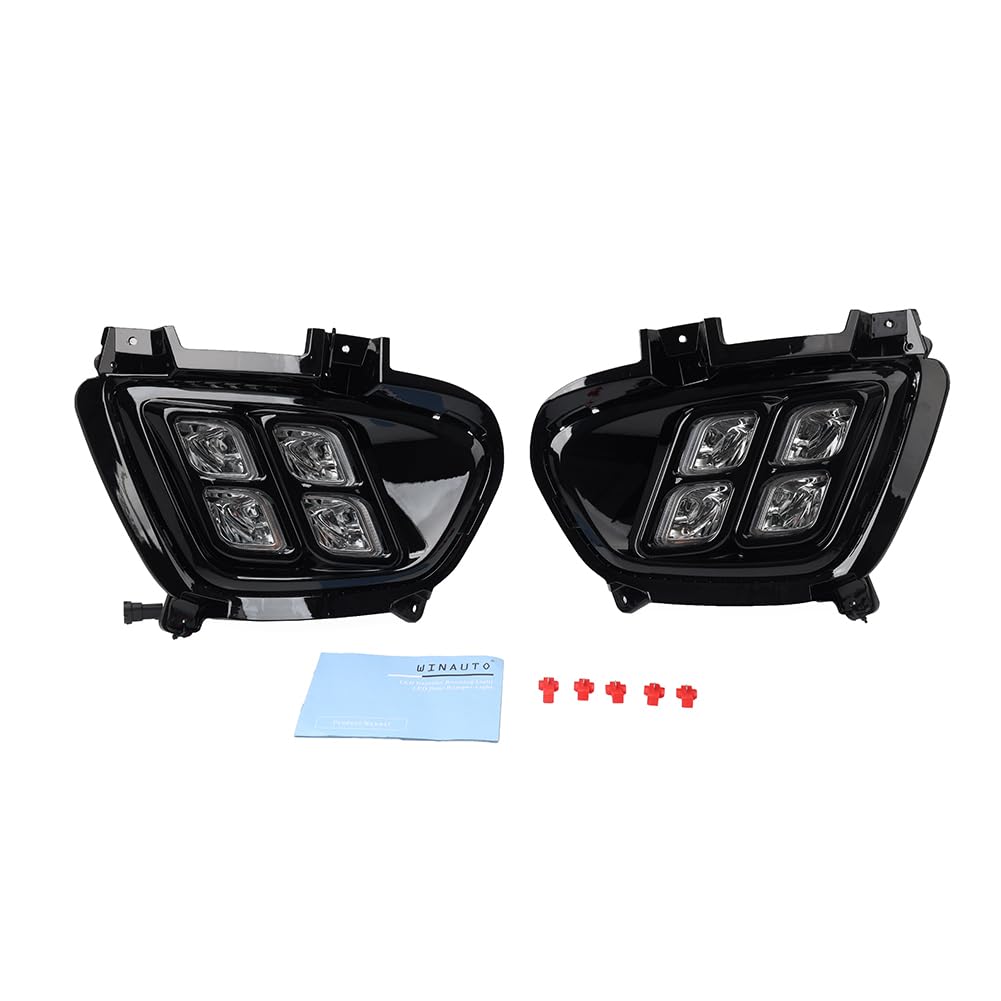 Cninba13 2 Pcs Front Fog Light Daytime Running Lights Driving Lamps ABS White For Kia For SORENTO 2015-2016