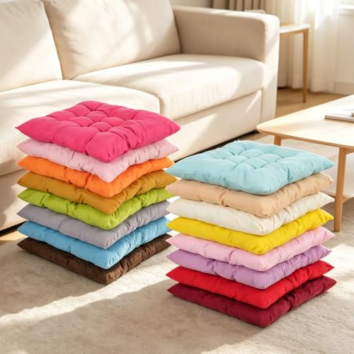 16 Pcs Square Floor Cushions for Classroom 15.7" Large Meditation Cushion Flexible Seating Floor Cushions Floor Pillows for Kids Sitting Pillows for Adults Yoga Living Room Chair Tatami Balcony - Image 6