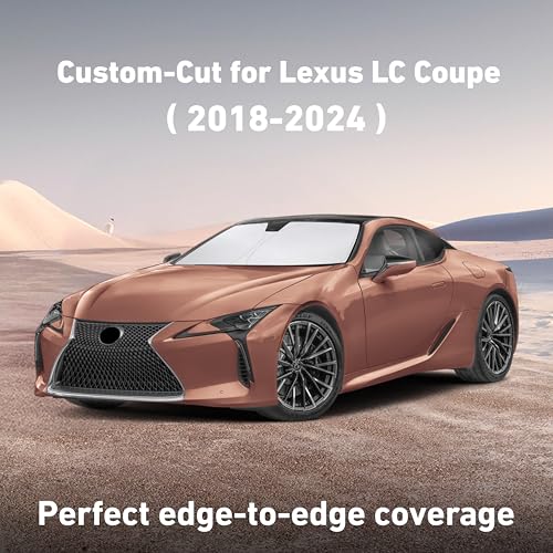 Image of EcoNour Windshield Sunshade Compatible for Lexus LC 2018-2022 2023 2024, Sun Visor for Front Windshield & Window Sun Shade Cover, UV Heat Blocker & Protector, Car Accessories