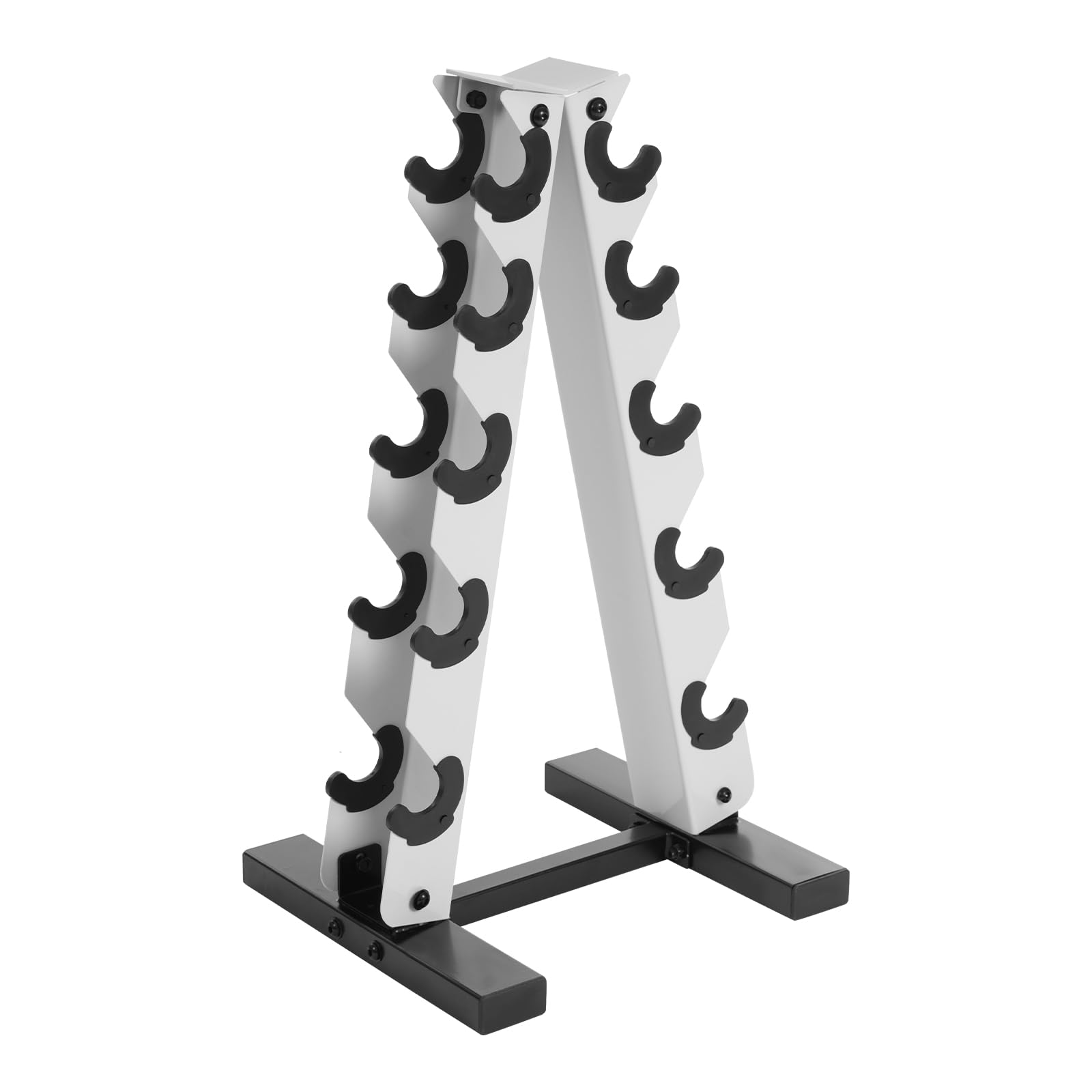 A-Frame, supporto per manubri, 5 livelli, in acciaio, supporto per sollevamento pesi per la casa palestra (solo supporto)