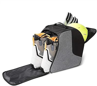 Ski Bag - Boot Bag Kids Waterproof Ski Boot Snowboard Boot Bag Travel Ski Boot and Helmet Bag for Goggles, Gloves, 2 Separate Compartments Ski Apparel and Boot Storage