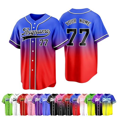 Custom Baseball Jersey Printed Stitched Names Numbers Logo Personalized Baseball Jersey for Men Women Youth Sports Fans
