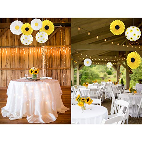 Image of CHRORINE Sunflower Party Decorations, Sunflower Birthday Party Baby Shower Bridal Shower Wedding Decorations, Baby Shower Birthday Party Supplies (Pack of 2)