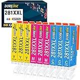 DOREINK CLI-281XXL 9 Color Pack Compatible Replacement for Canon 281 Ink Cartridges for TR8520 TR8620 TS6320 TS9120 TS8320 TS6320 TS6220 TR7520 TS6120 (3Cyan, 3Magenta, 3Yellow) 9Pack