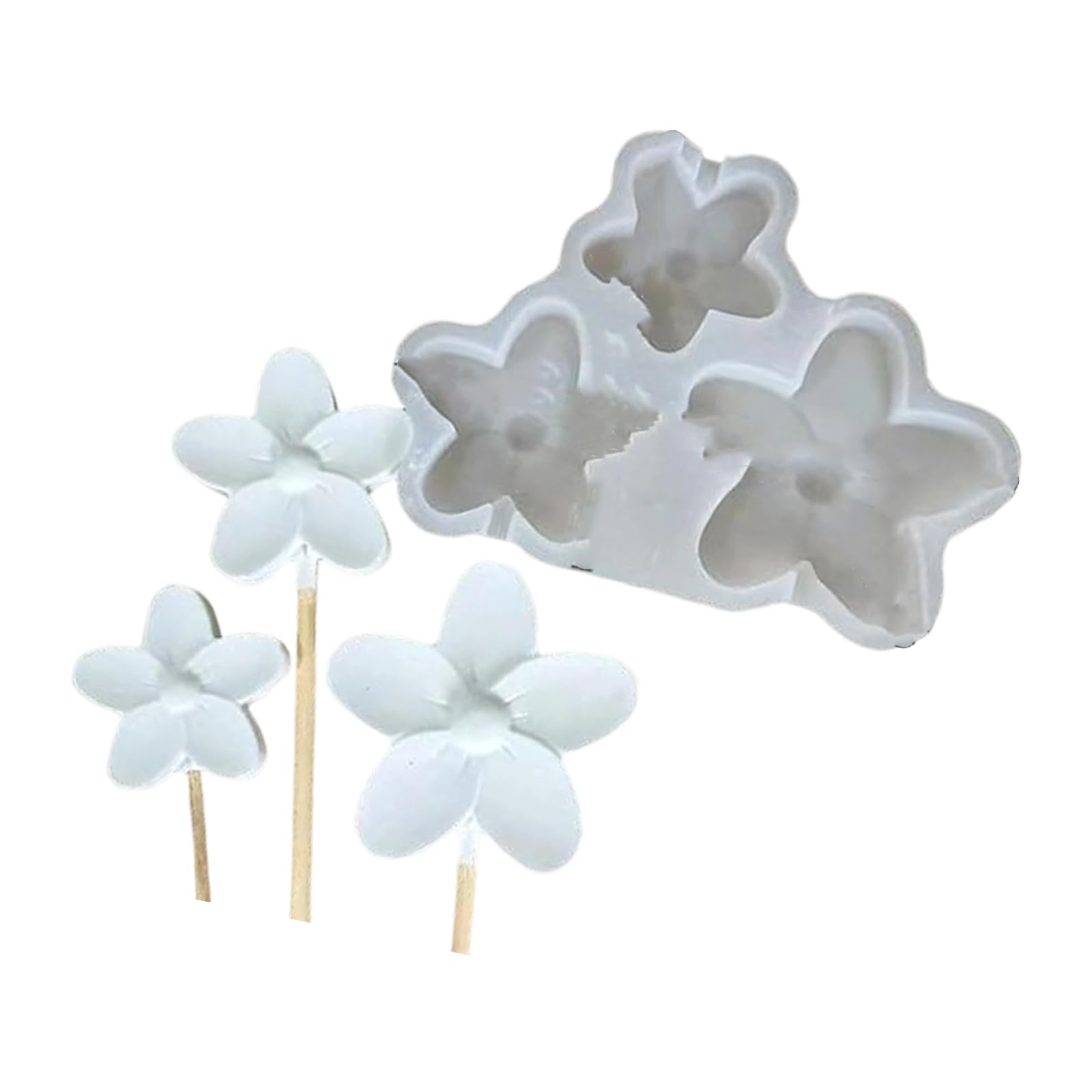 Bbajszx Silicone Safe for Candlewax Soap and Plasters Suitable for Kids and Adults Floral Silicone for Wax Soap and Plaster Safe Decorations