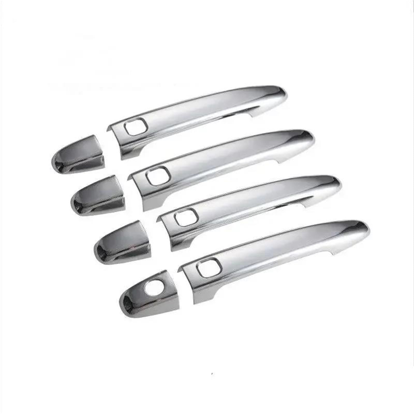 Slimes Silver 4 Button Handles Cover Trim Set Styling Accessories Stickers For Gs350 Gs430 Gs450h Gs460 For Lexus Gs S190 2006~2011 Cover Stickers(Silver 4 Button)