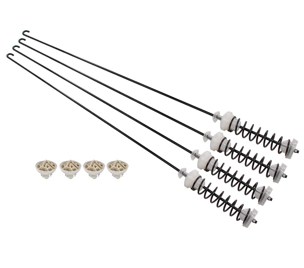 Amana/Whirlpool Washing Machine Suspension Rod Kit (4-Pack) – Fits WTW4850BWH, NTW4516FW2, ATW4676BQ1, NTW4605EW0